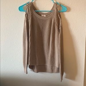 Open shoulder sweater